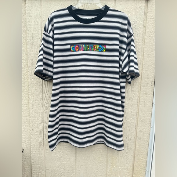 Vintage Style Converse Short Sleeve T Shirt Converse Spell Out Small Logo Sz M - Picture 3 of 8